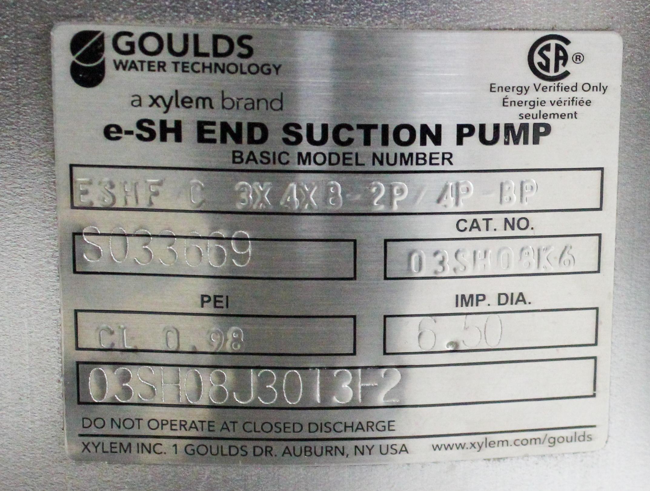 Baldor Super-E EJMM4108T Motor with Goulds e-SH Pump 30HP 3525RPM 230/460V