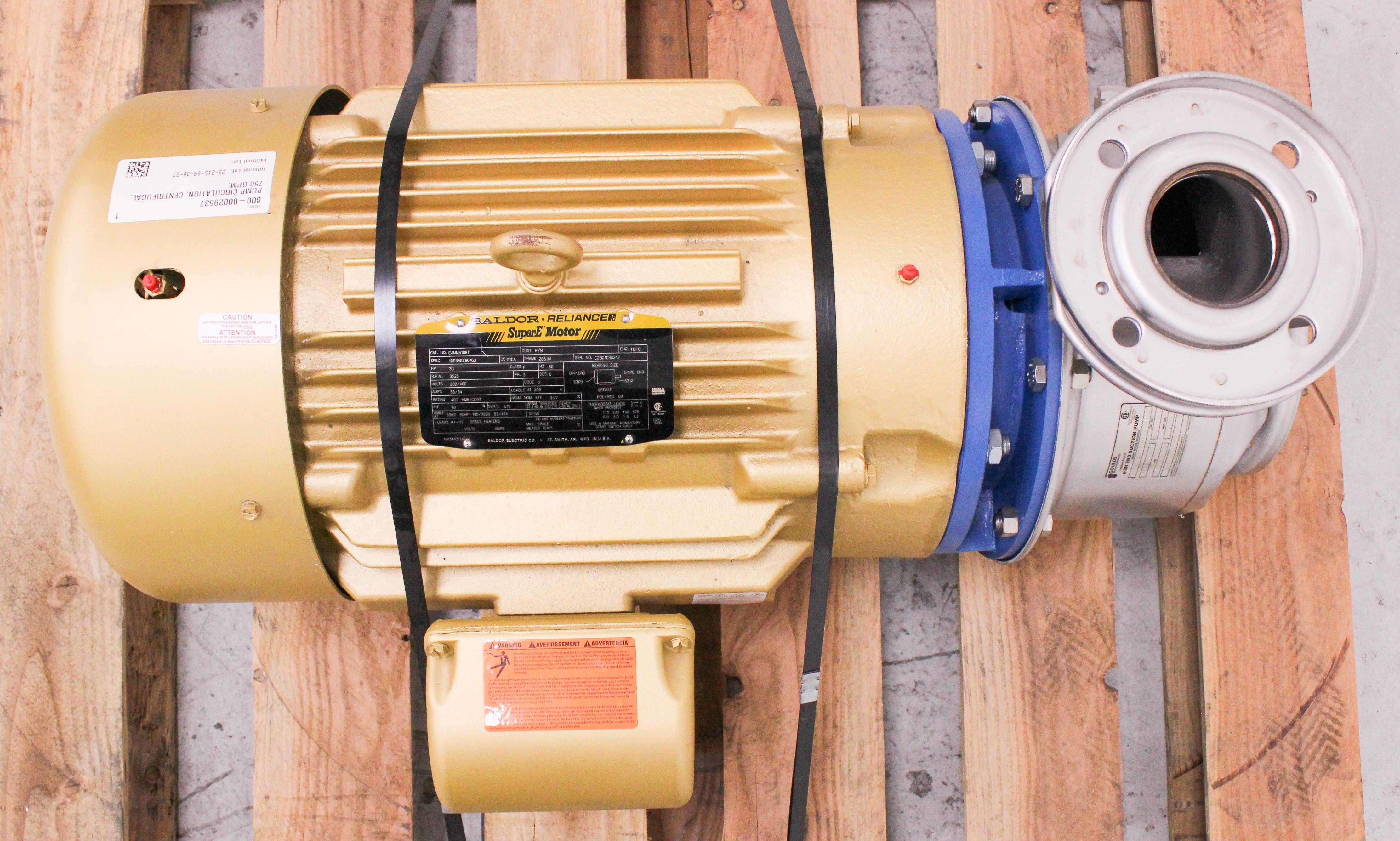 Baldor Super-E EJMM4108T Motor with Goulds e-SH Pump 30HP 3525RPM 230/460V