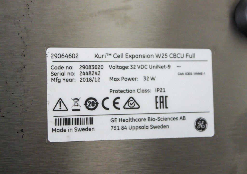 GE Healthcare Xuri Cell Expansion System W25 Bioreactor for Cell Culture