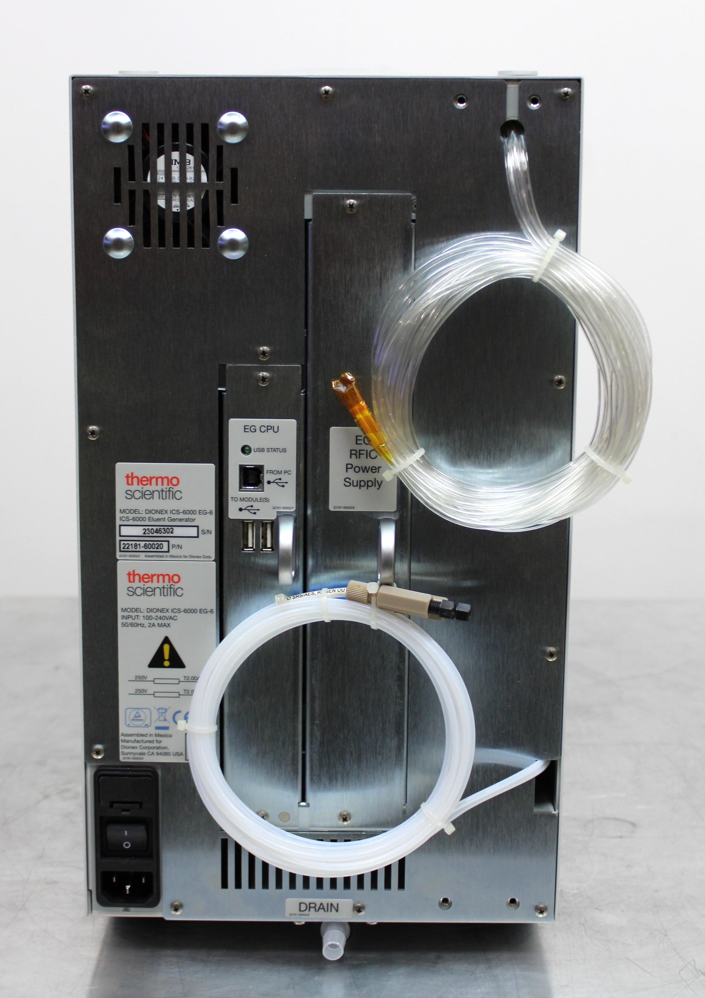 Thermo Dionex ICS-6000 EG-6 Ion Chromatography Eluent Generator System