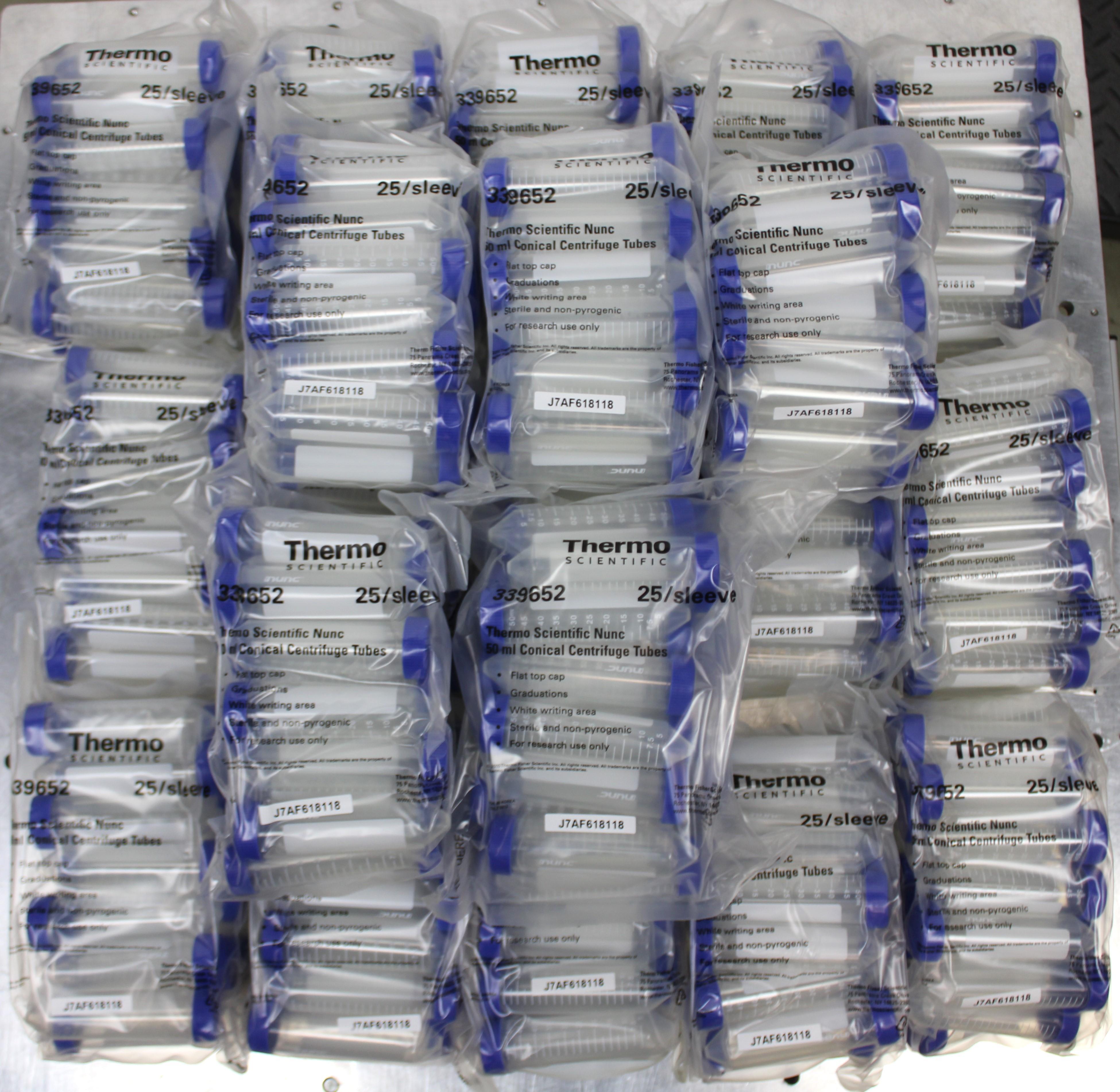 Thermo Scientific Nunc 50mL Sterile Polypropylene Centrifuge Tubes 500 Pcs