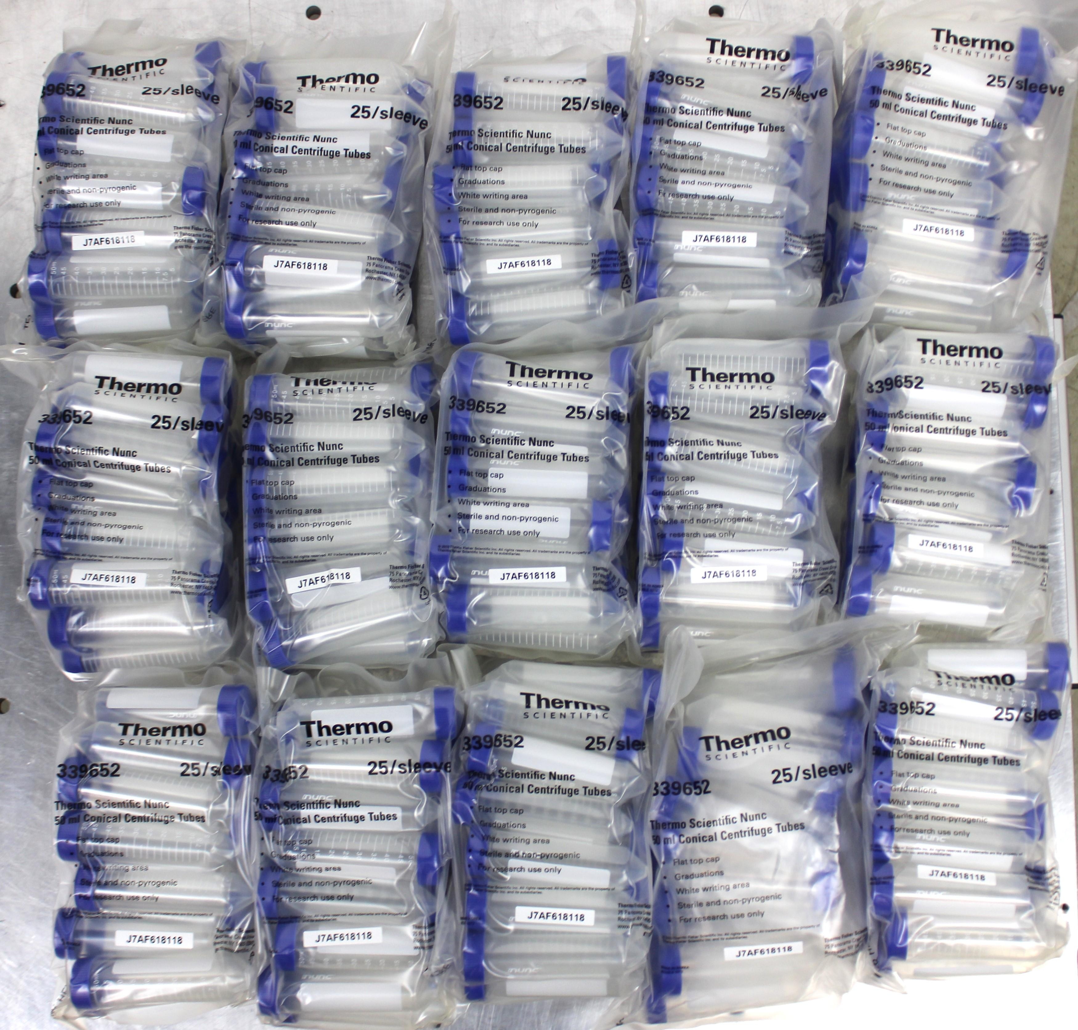 Thermo Nunc 50mL Conical Centrifuge Tubes Sterile Polypropylene - Traceability
