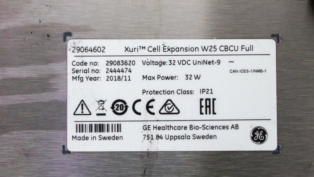 GE Healthcare Xuri Cell Expansion System W25 Bioreactor Used, 100-240V, 29064568