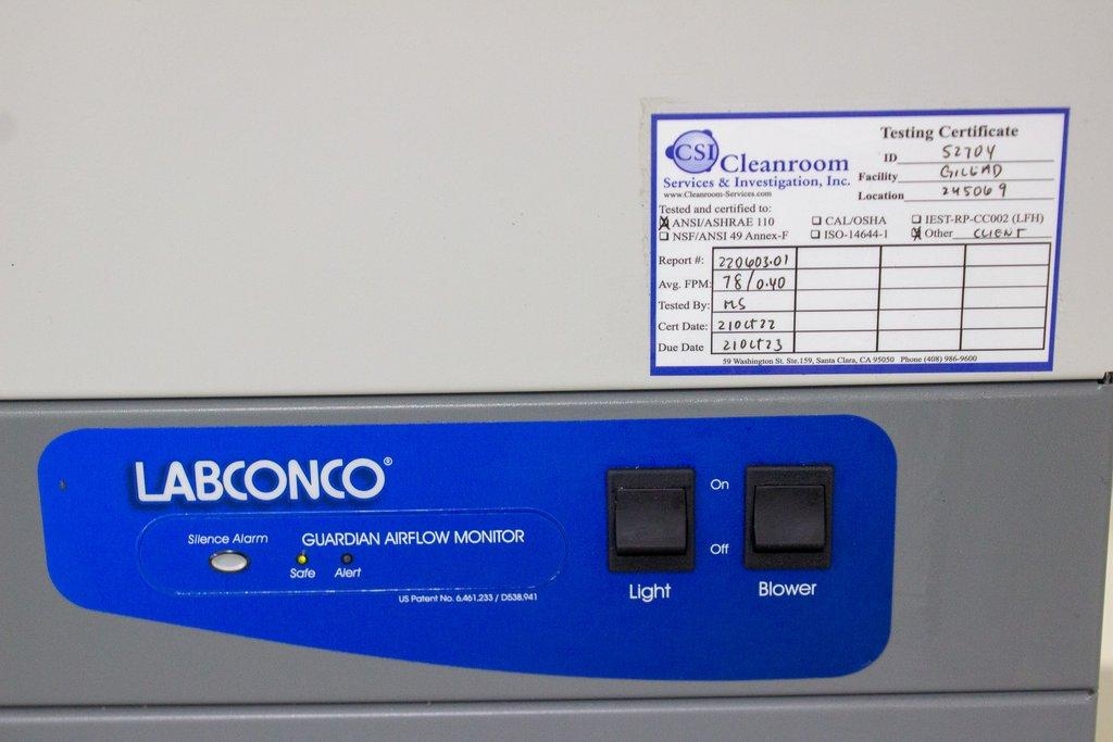 Labconco 4 Foot XPert Filtered Balance System Airflow Monitor VG Condition