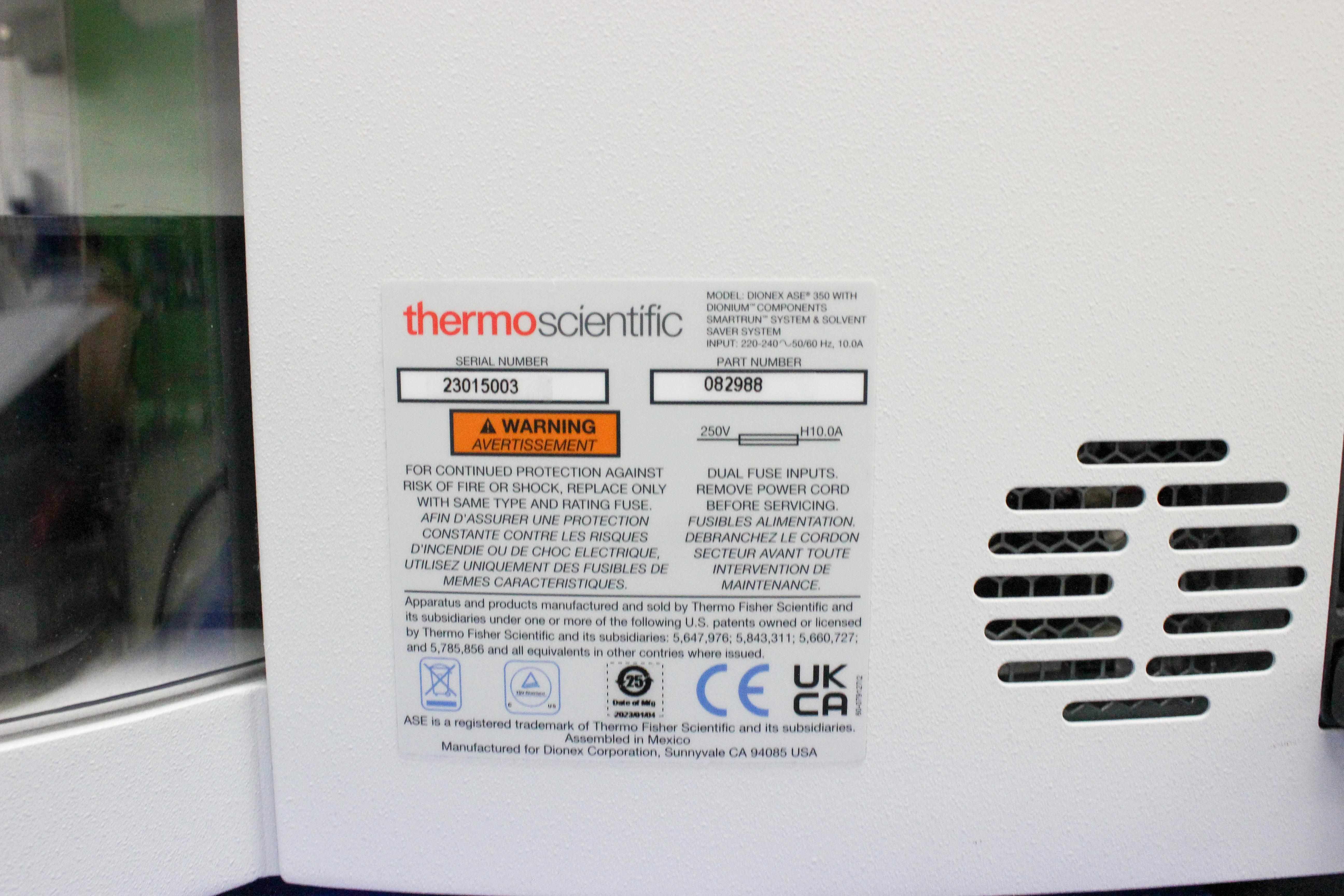 Thermo Dionex ASE 350 Solvent Extractor Accelerated pH Staying Carousel