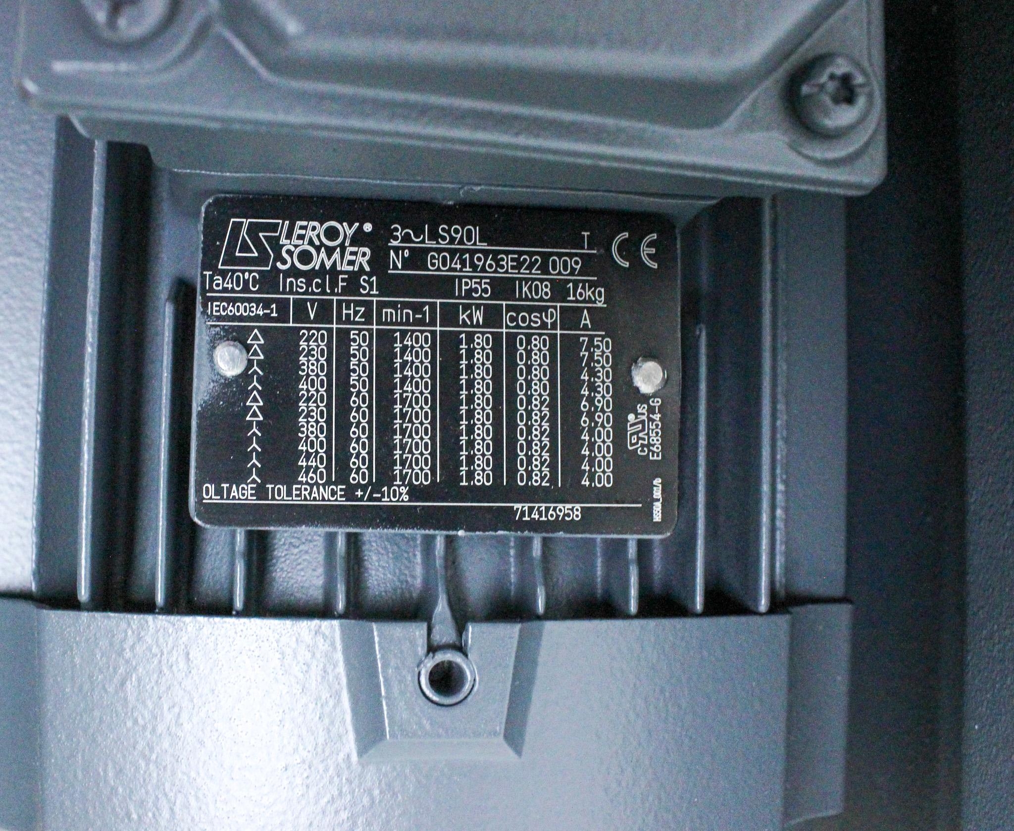 Atlas Copco GVS60A Vacuum Pump Rotary Vane Air Cooled 3HP Oil Sealed