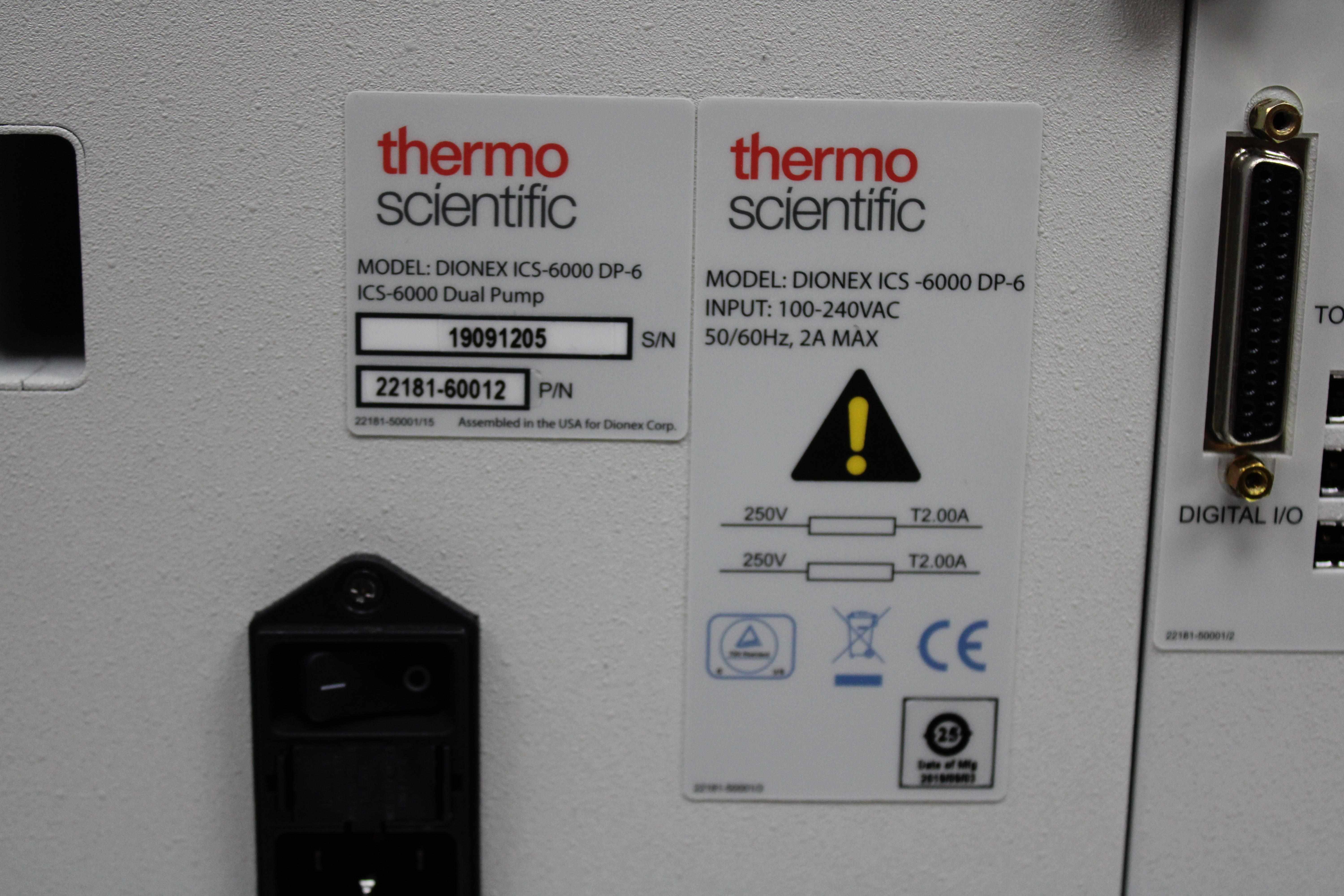 Thermo Dionex ICS-6000 DP-6 Dual Pump HPLC Integration 5000 psi
