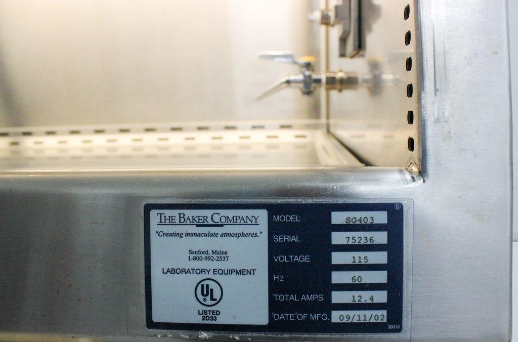 The Baker Company SG403 SterilGARD III Biosafety Cabinet with HEPA Filters