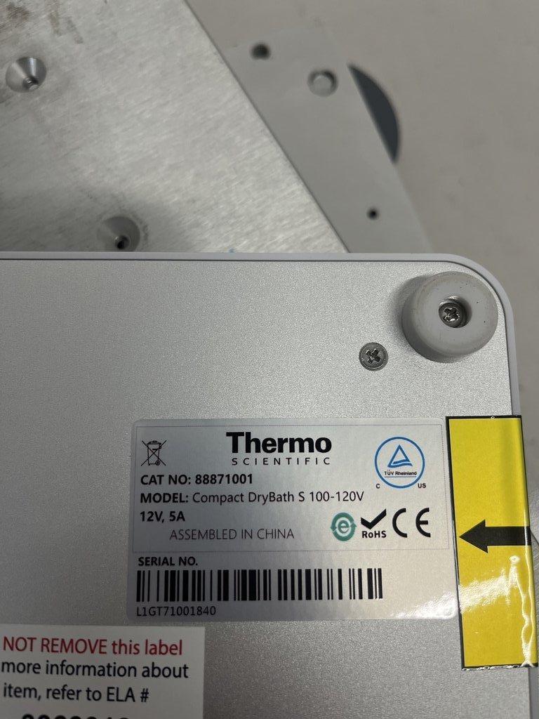 Thermo 88871001 Compact Dry Bath S Heat Block Small Benchtop Equipment Lab Use