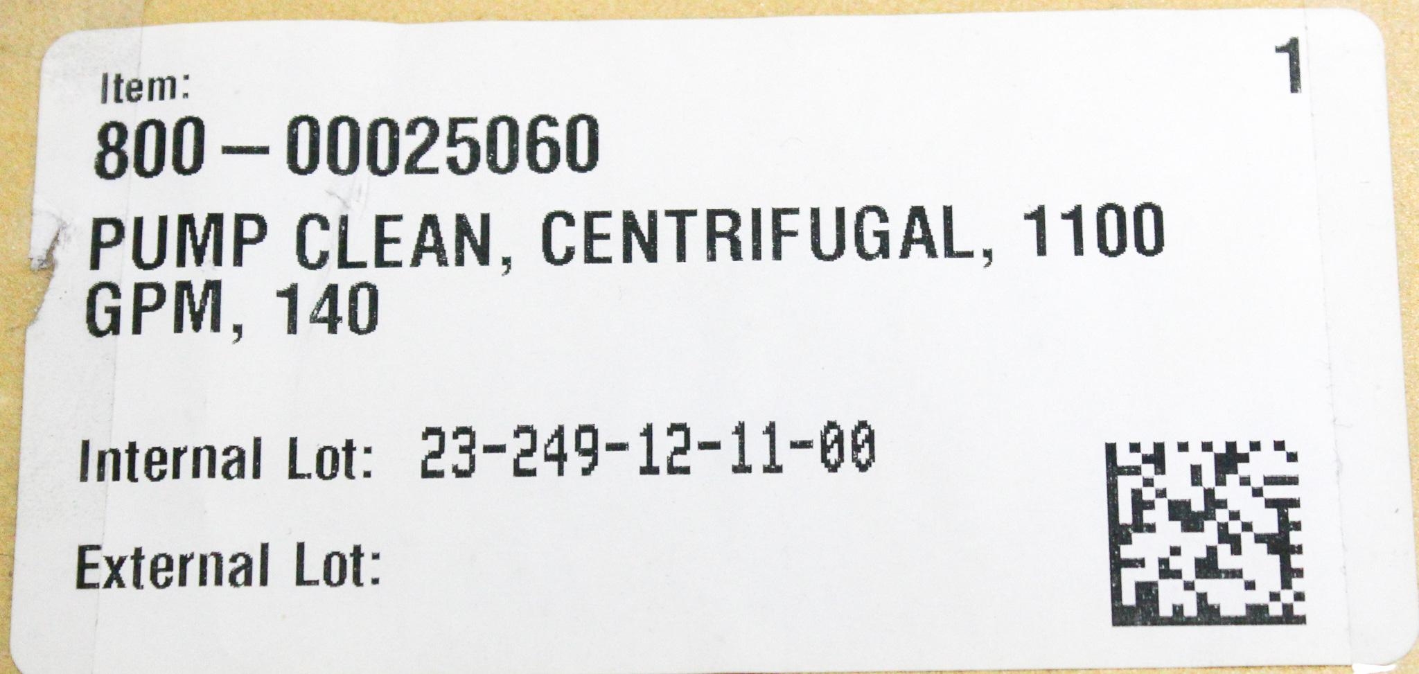 CorcoranPumps 6000D Centrifugal Pump Clean 1100 GPM 75 HP 1780 RPM Inverter