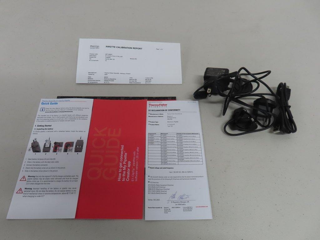 Thermo Scientific E1-ClipTip 16-ch Pipette 2-125 uL, Includes Power & Software