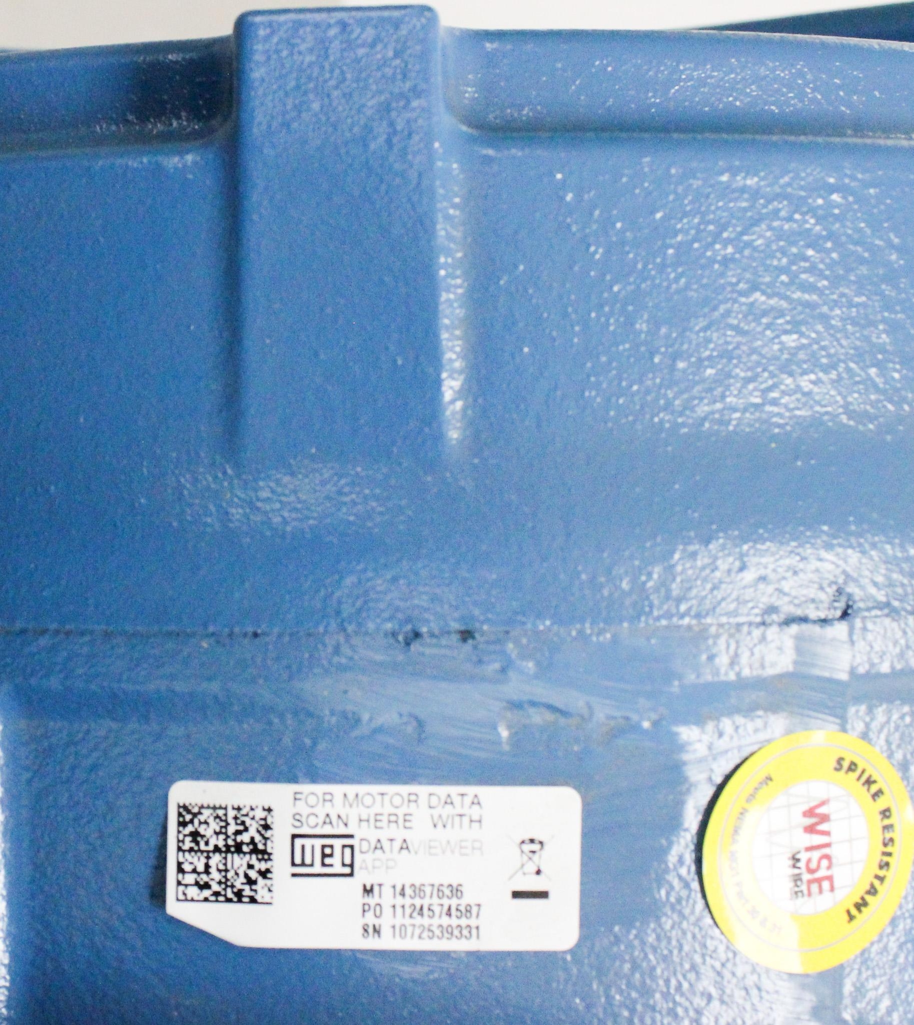 WEG W40 NEMA Premium Efficiency Motor 50 HP Foot-Mounted IP23 Cast Iron