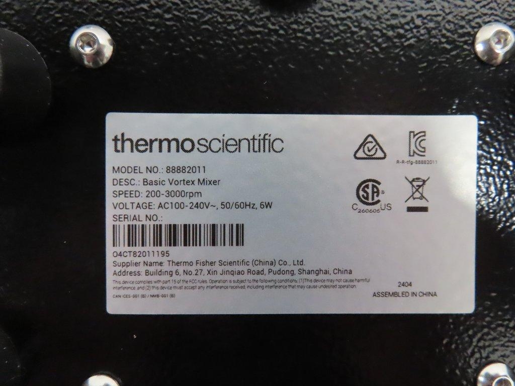 Thermo 88882011 Vortex Mixer Small Benchtop Equipment 3200 RPM Lab Mixing