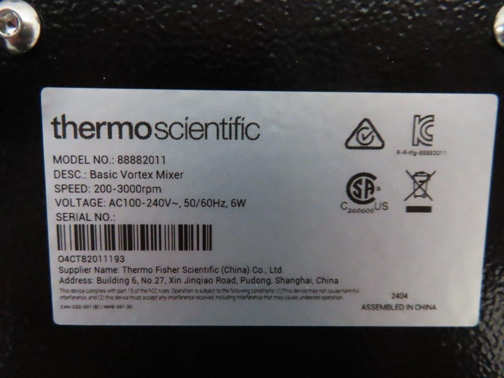 Thermo 88882011 Vortex Mixer Small Benchtop Equipment 2500 RPM Excellent Condition