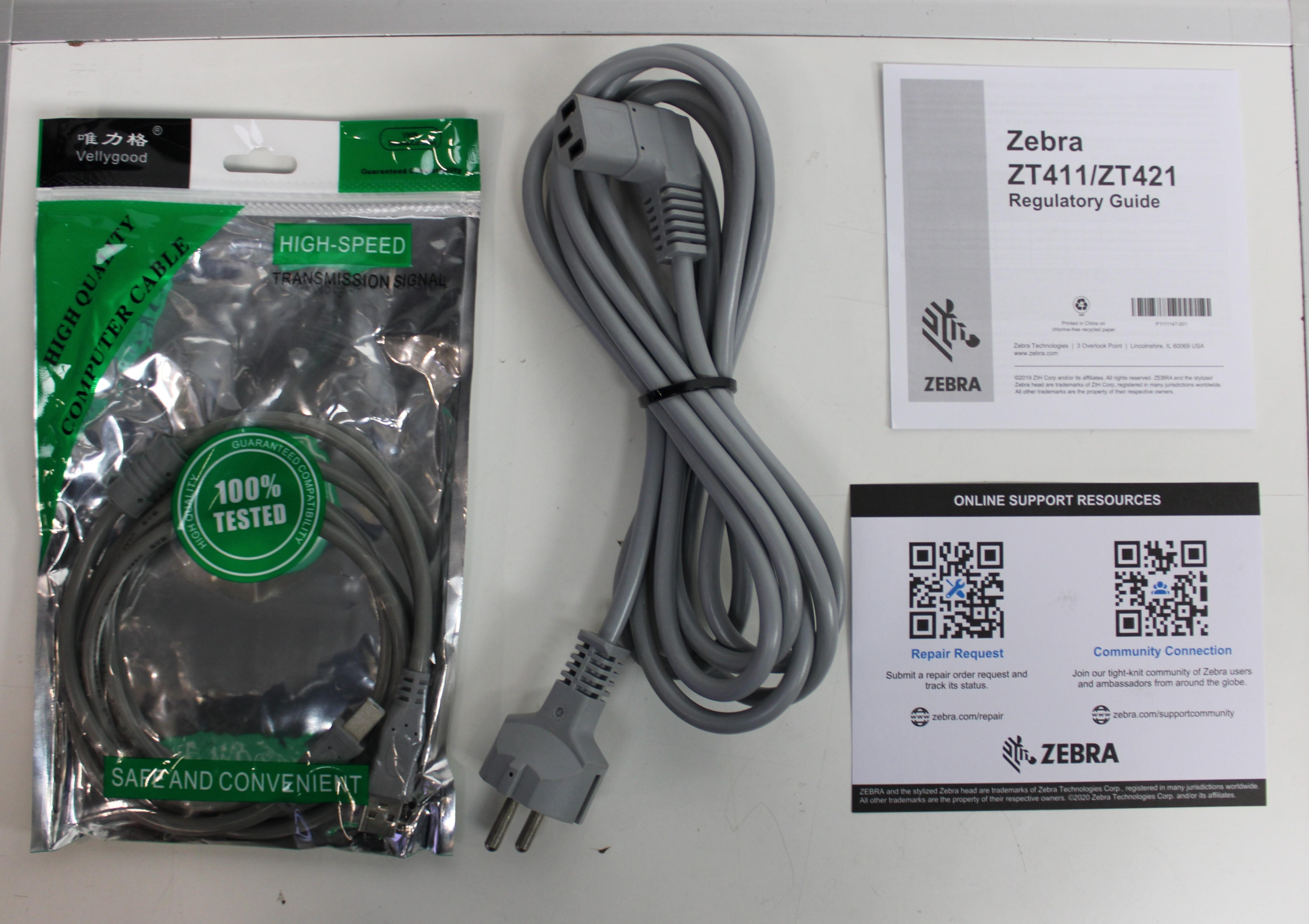 Zebra ZT411CN Label Printer 203 dpi USB Ethernet Bluetooth 4 Inch Speed