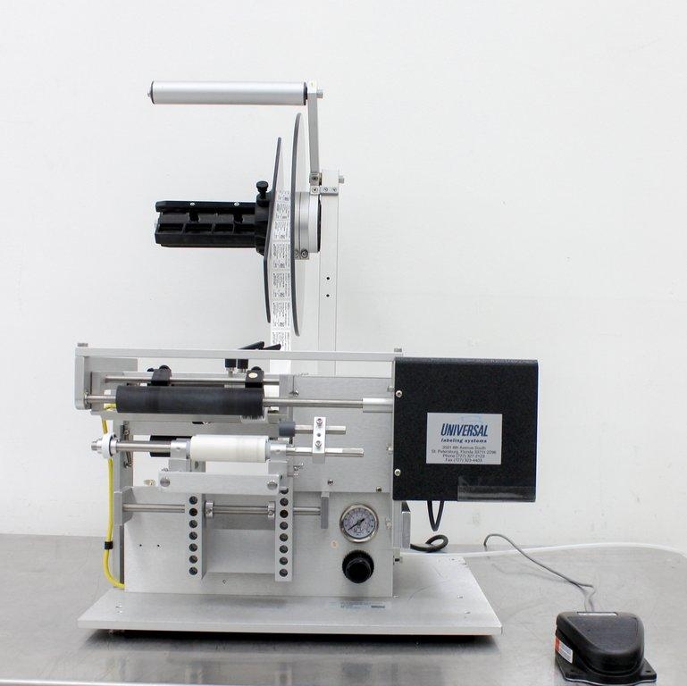 Universal R310 Round Product Labeler with Pedestal, Supports 120V Operation
