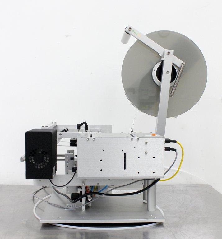 Universal R310 Round Product Labeler with Pedestal, Supports 120V Operation