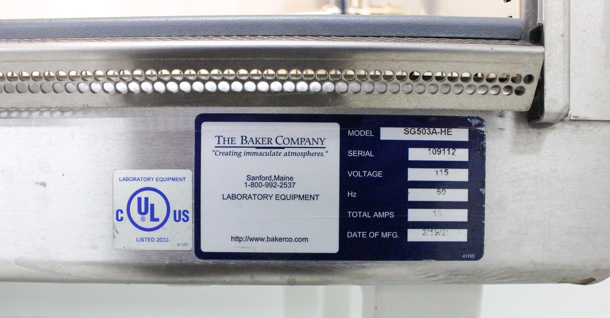 Baker SG503A-HE Class II Type A2 Bio Safety Cabinet Ergonomic Design HEPA