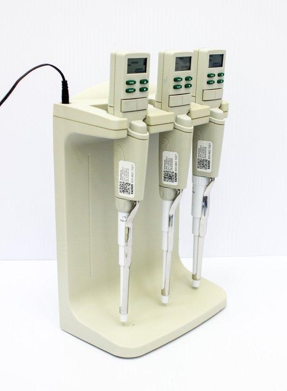 Rainin E3 Charge Stand 3 Digital Pipettes 200-2000ul & 100-1000ul Very Good