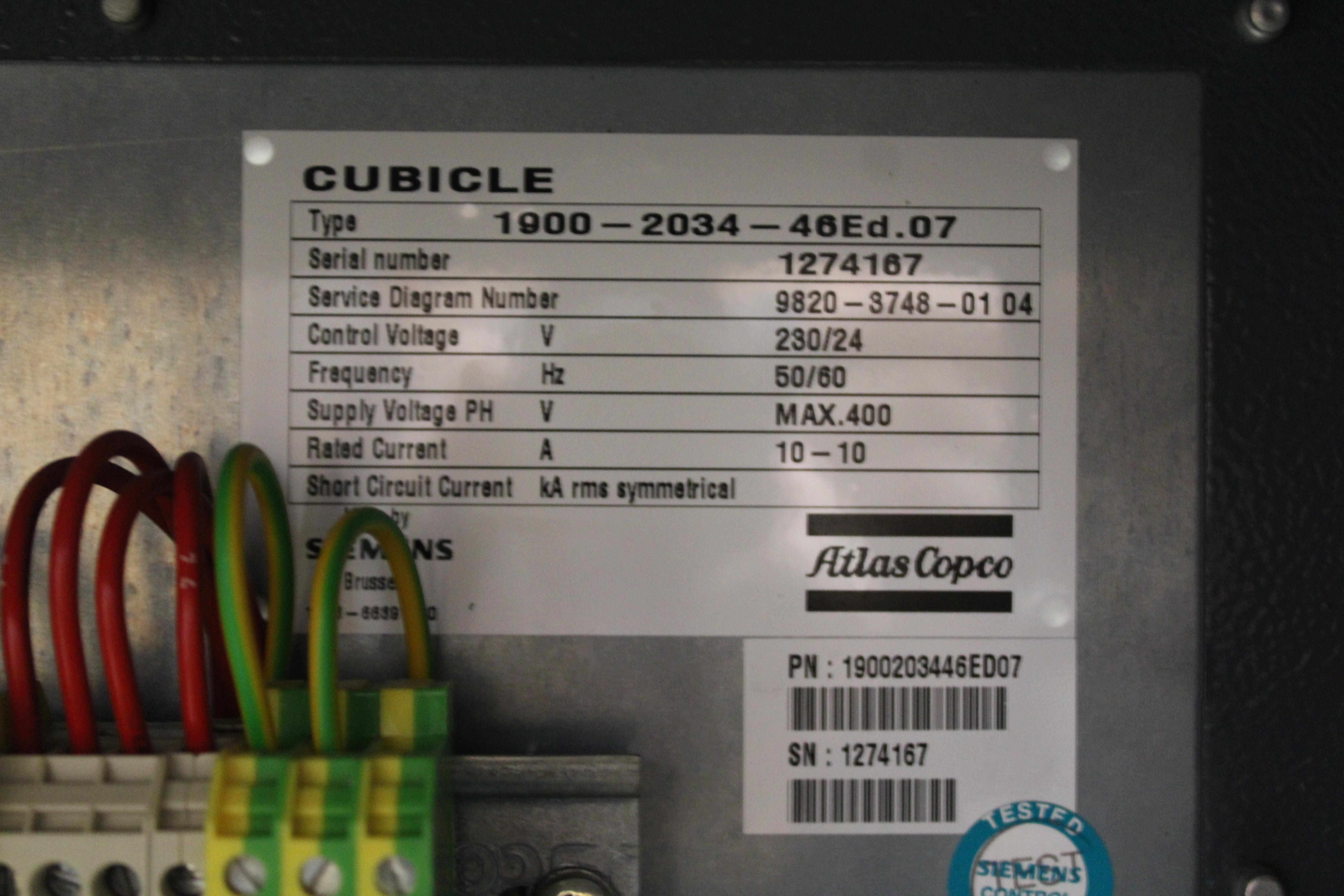 Atlas Copco SF8 Air Compressor Oilless 400V Dust Elimination Belgium