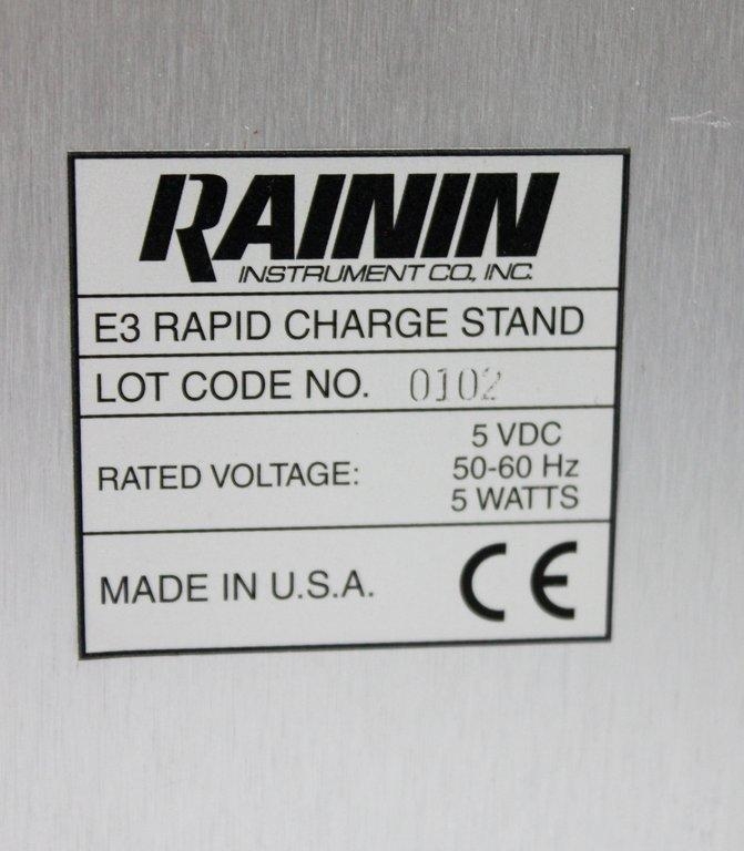 Rainin E3 Charge Stand 3 Digital Pipettes 200-2000ul & 100-1000ul Very Good