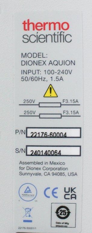 Thermo Dionex Aquion 22176-60004 Ion Chromatography System 5000 psi Degas
