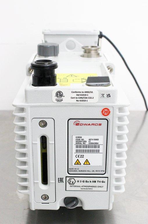 Edwards E2M30 Vacuum Pump 208V Quiet 104F Max Temperature 1.5x10-3mbar