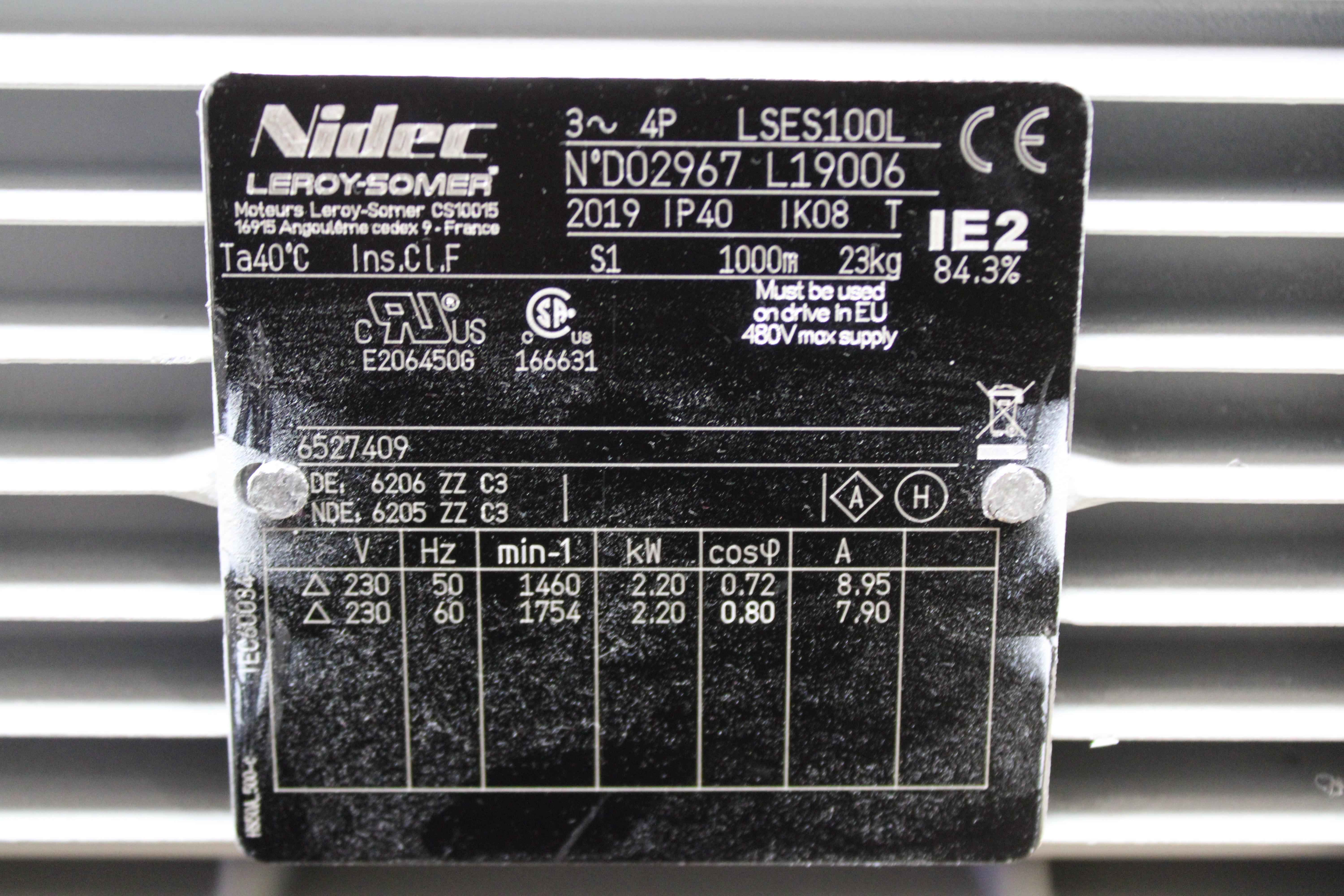 Leybold Sogevac SV 120 BIFC Vacuum Pump Rotary Vane Inert Gas 0.036mbar France