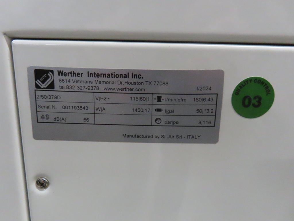 Werther 2/50/379D Air Compressor with Good Functionality and Cosmetic Wear