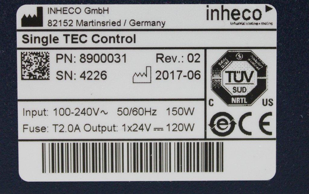 Inheco Single TEC Control 8900031 Temperature/Shaking Controller 100-240V