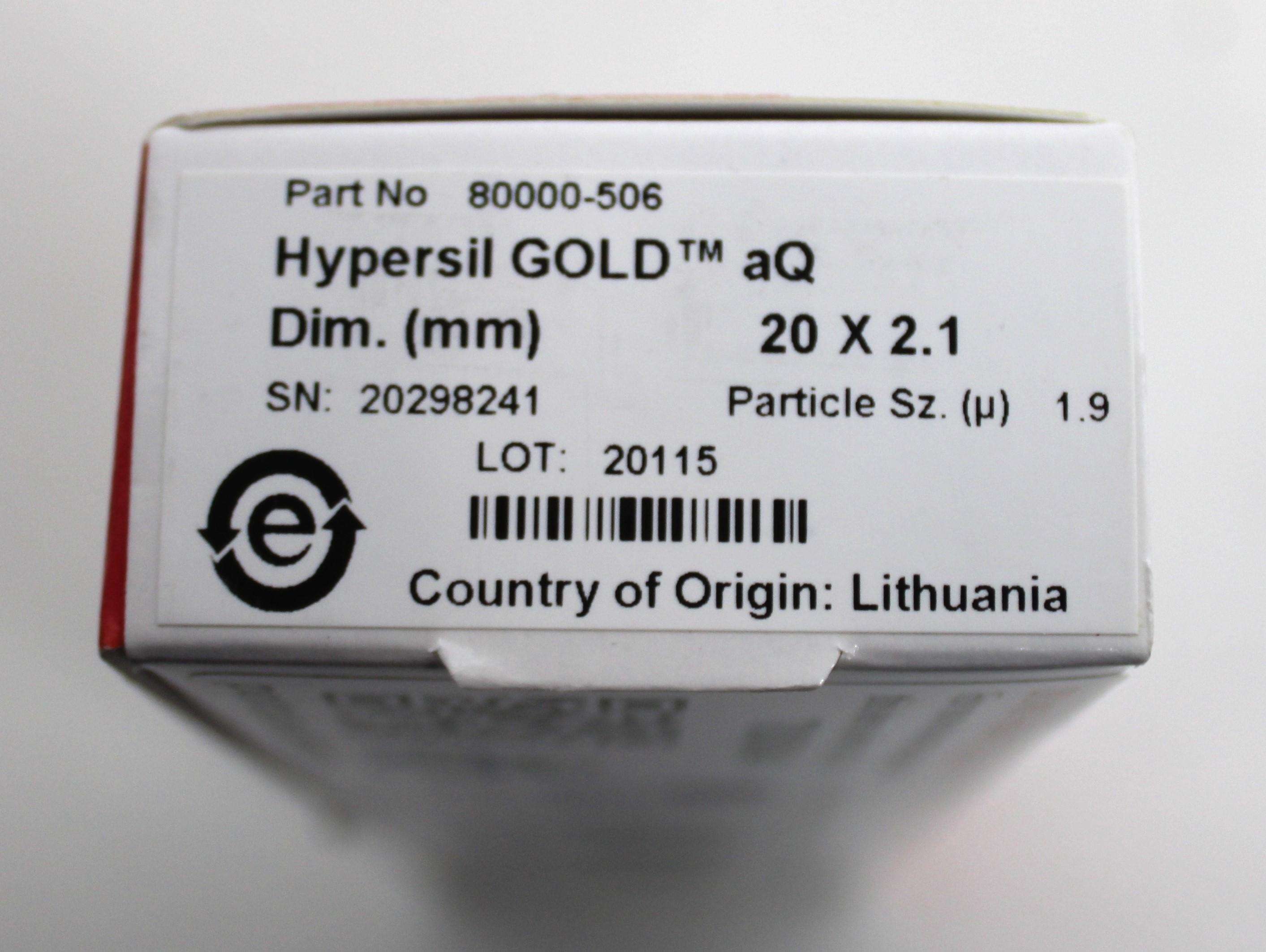 Thermo Scientific Hypersil GOLD aQ Column Model 80000-506 HPLC Accessory