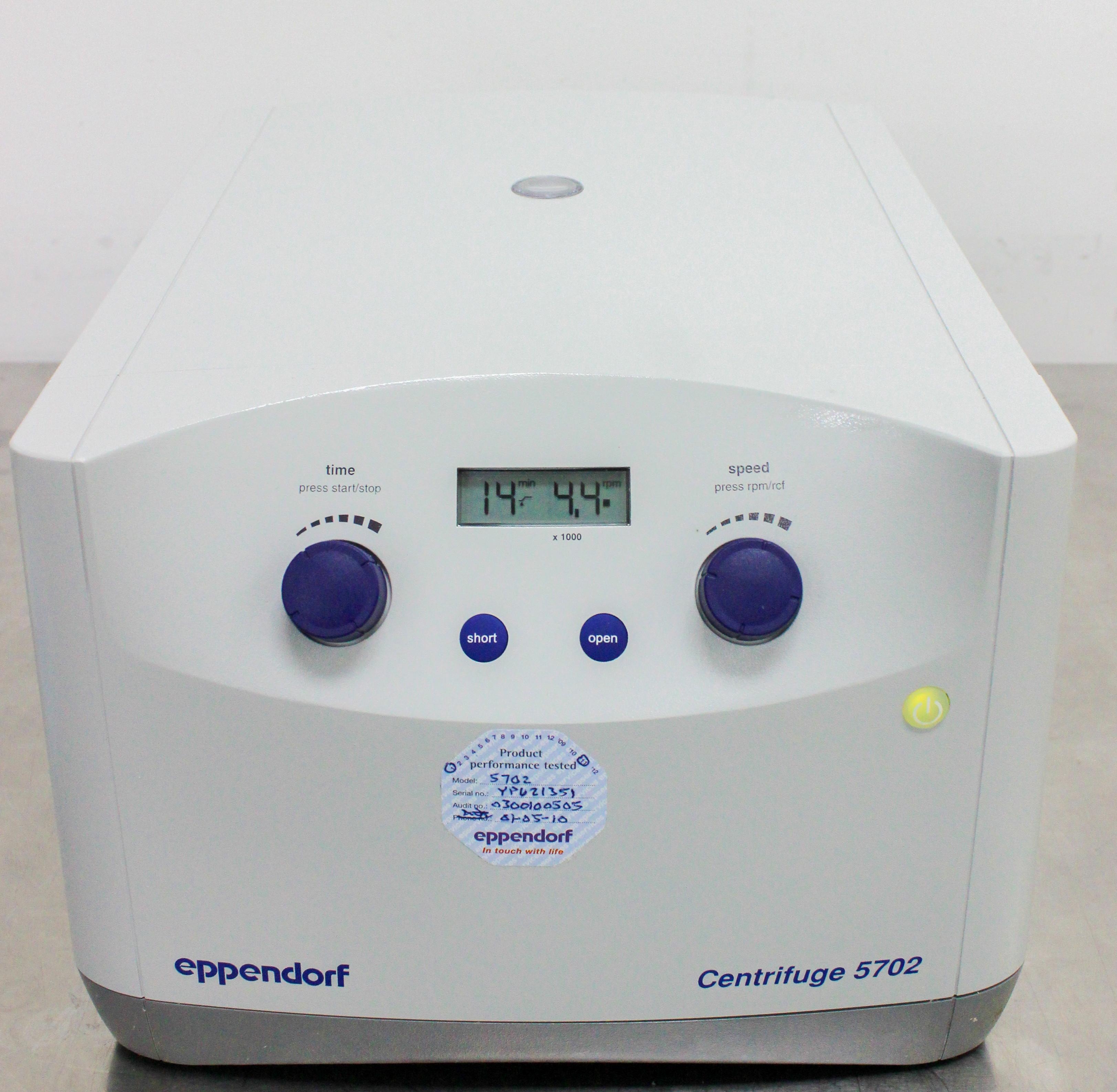 Eppendorf 5702 Centrifuge Benchtop Non-Refrigerated Low-Speed Cell Culture