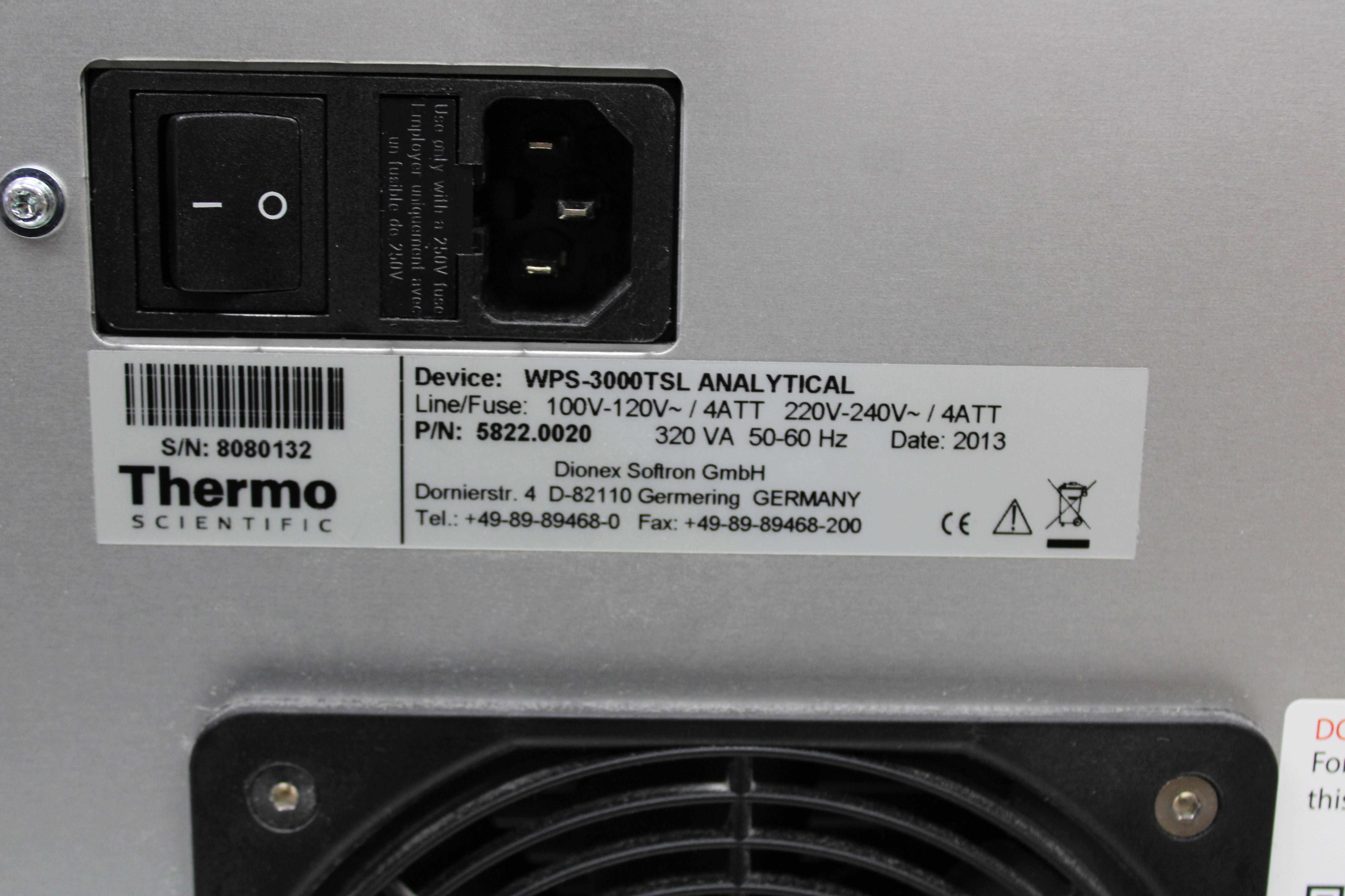 Thermo Dionex UltiMate 3000 WPS-3000TSL Autosampler LC UHPLC 4-45C TS