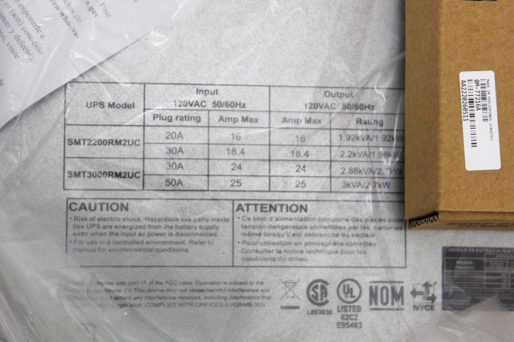 APC Smart-UPS 3000VA Smart UPS with Smart Connect 120V Server Router