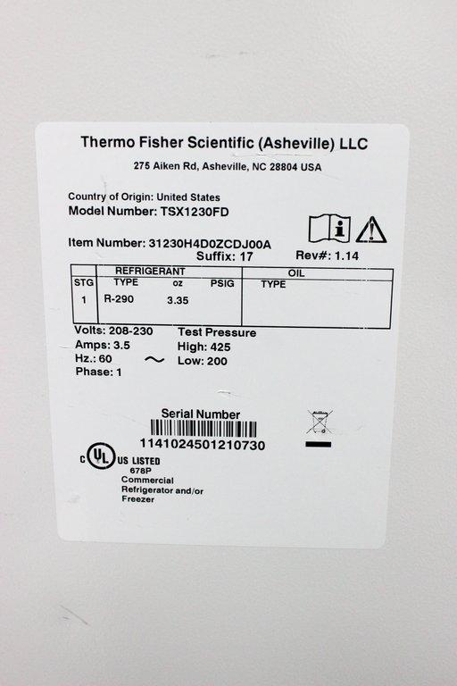 Thermo TSX1230FD Freezer Large Cold Storage In Use -80C Laboratory 230V