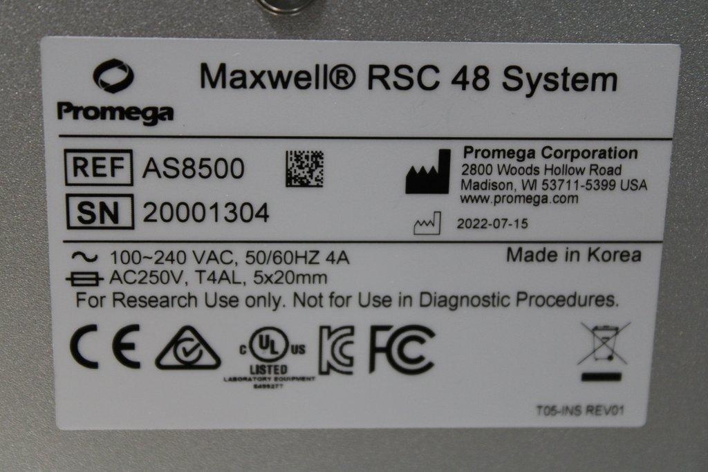 Promega Maxwell RSC48 Automated DNA RNA Purification 48 Samples Includes Software