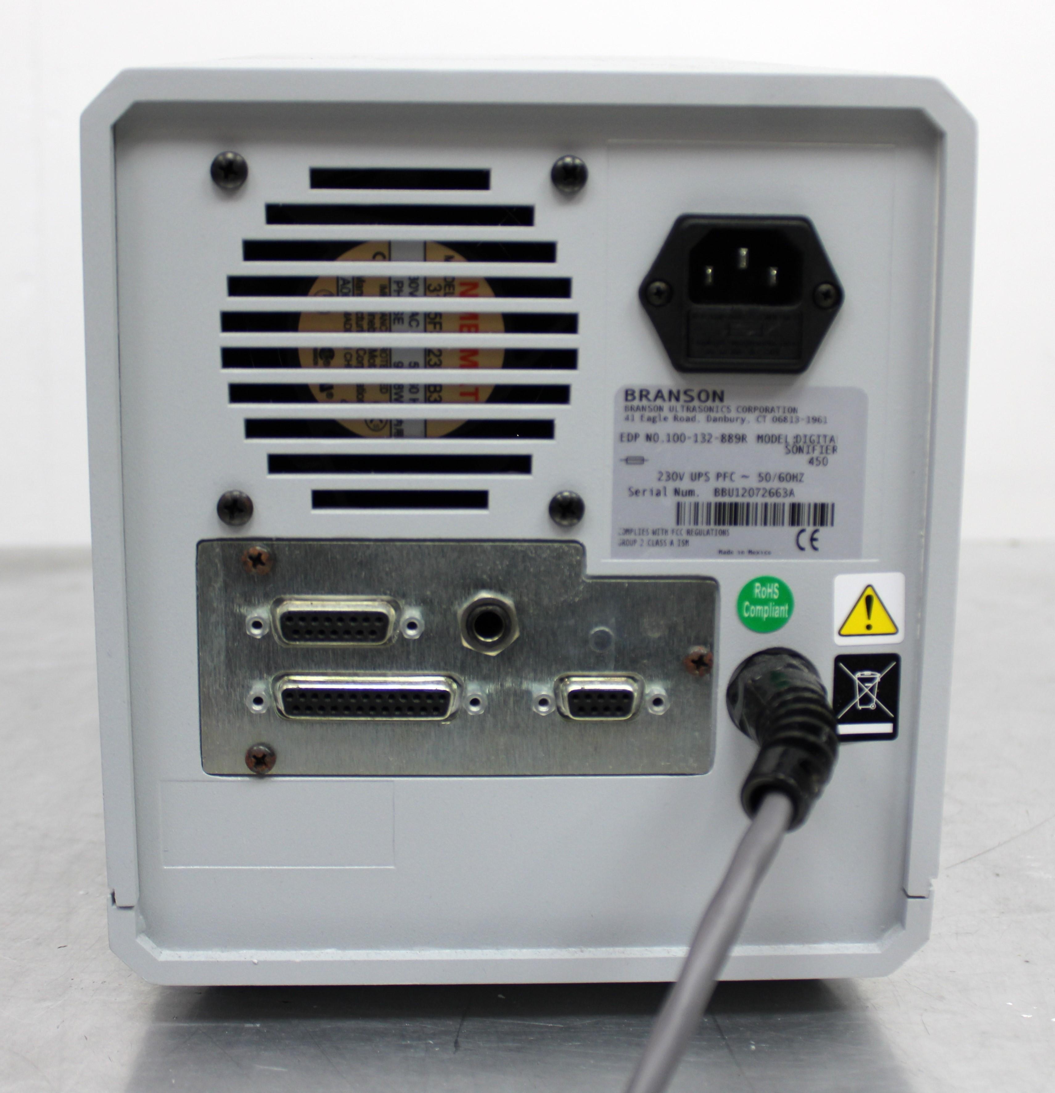 Branson Digital Sonifier 450 Homogenizer Sonicator w/ Probe 400W 230V