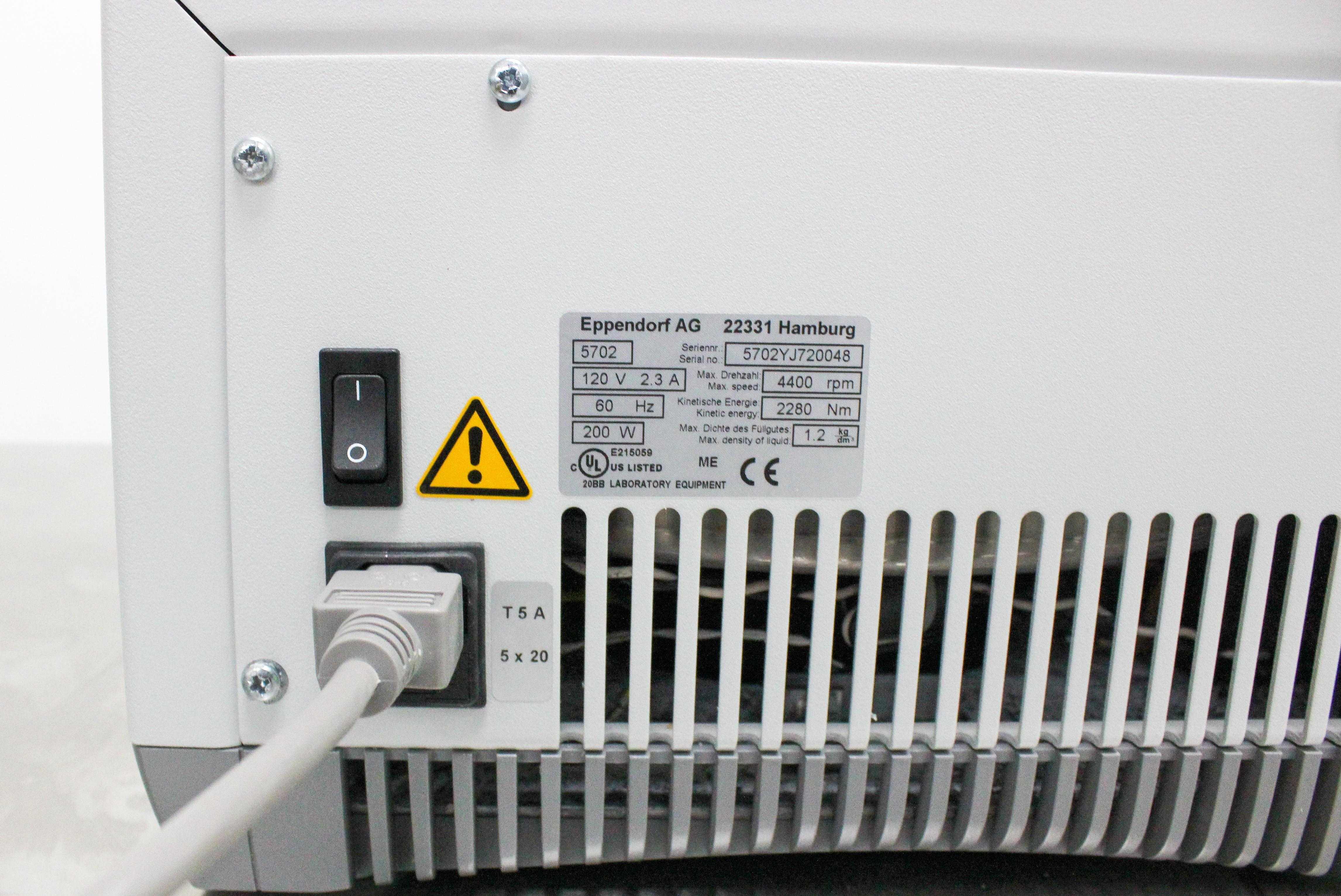 Eppendorf Centrifuge 5702 Benchtop Low-Speed 4400RPM User-Friendly Quiet