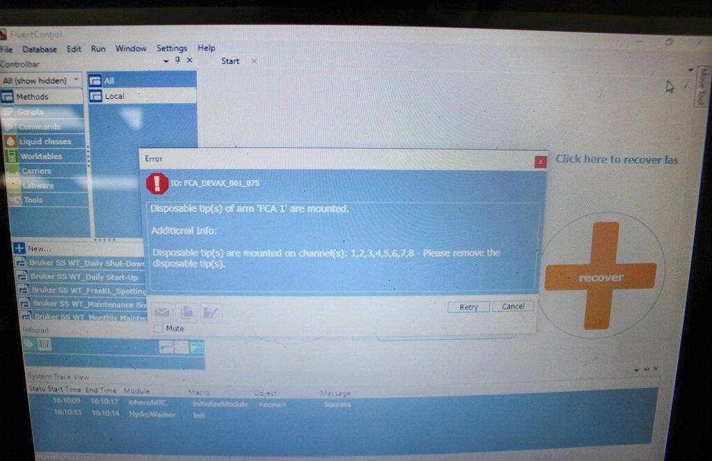 TECAN Instrument Fluent 480 Liquid Handling System with Computer & Software