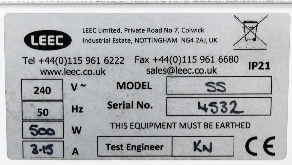 LEEC SS Drying Cabinet with Sliding Doors, Natural Convection, 113L Capacity