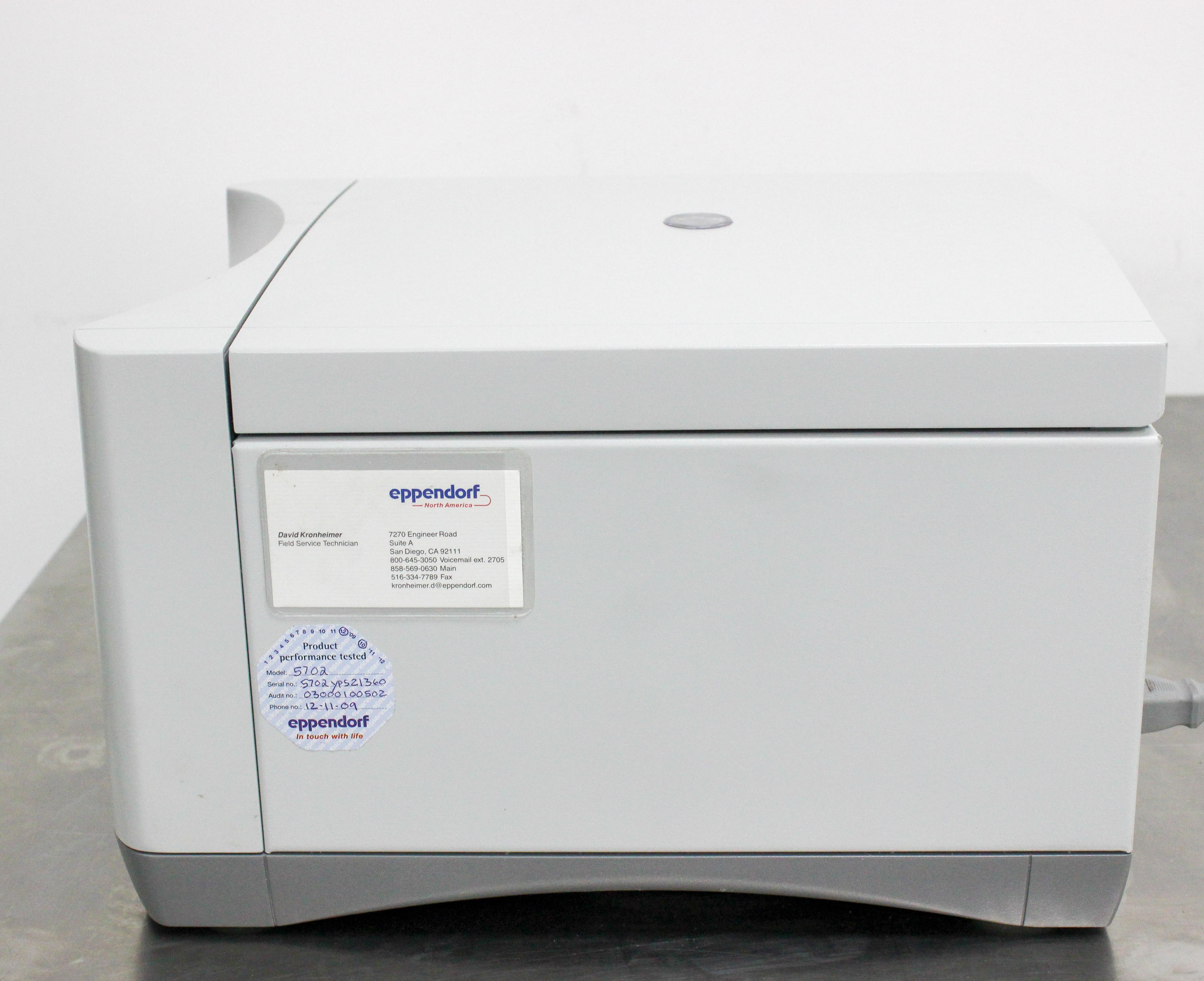 Eppendorf Centrifuge 5702 Benchtop Centrifuge 4x 100mL Quiet Operation RPM 4400