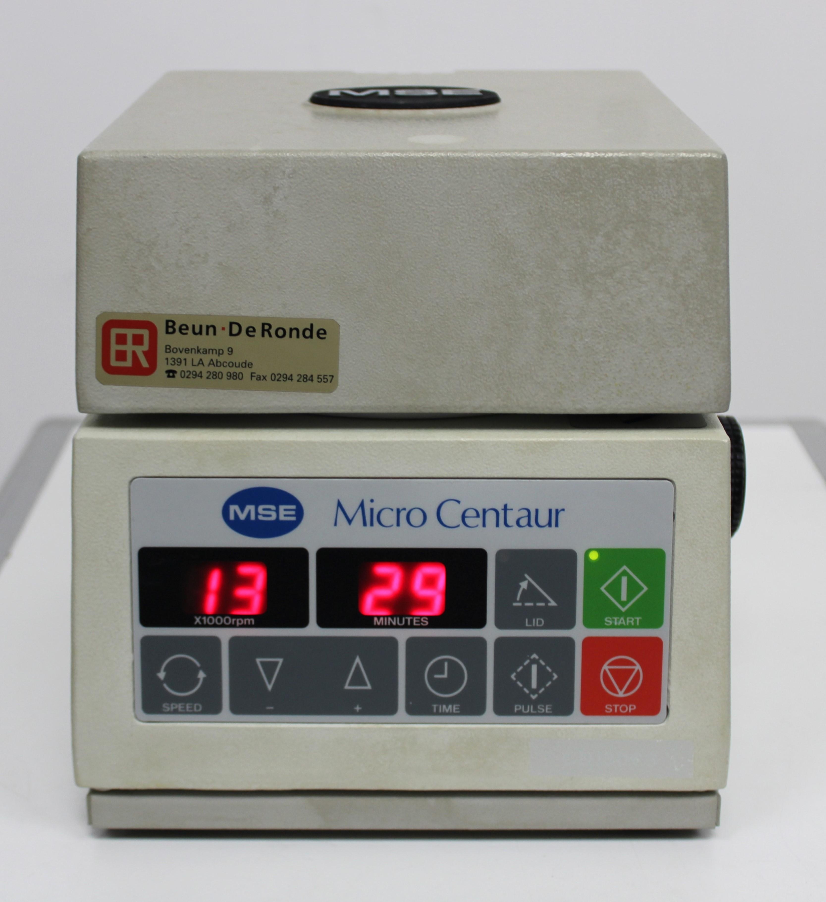 MSE MSB010 Microcentrifuge Lab Use 13000 RPM 12 Tube Rotor 220V/230V 50/60Hz