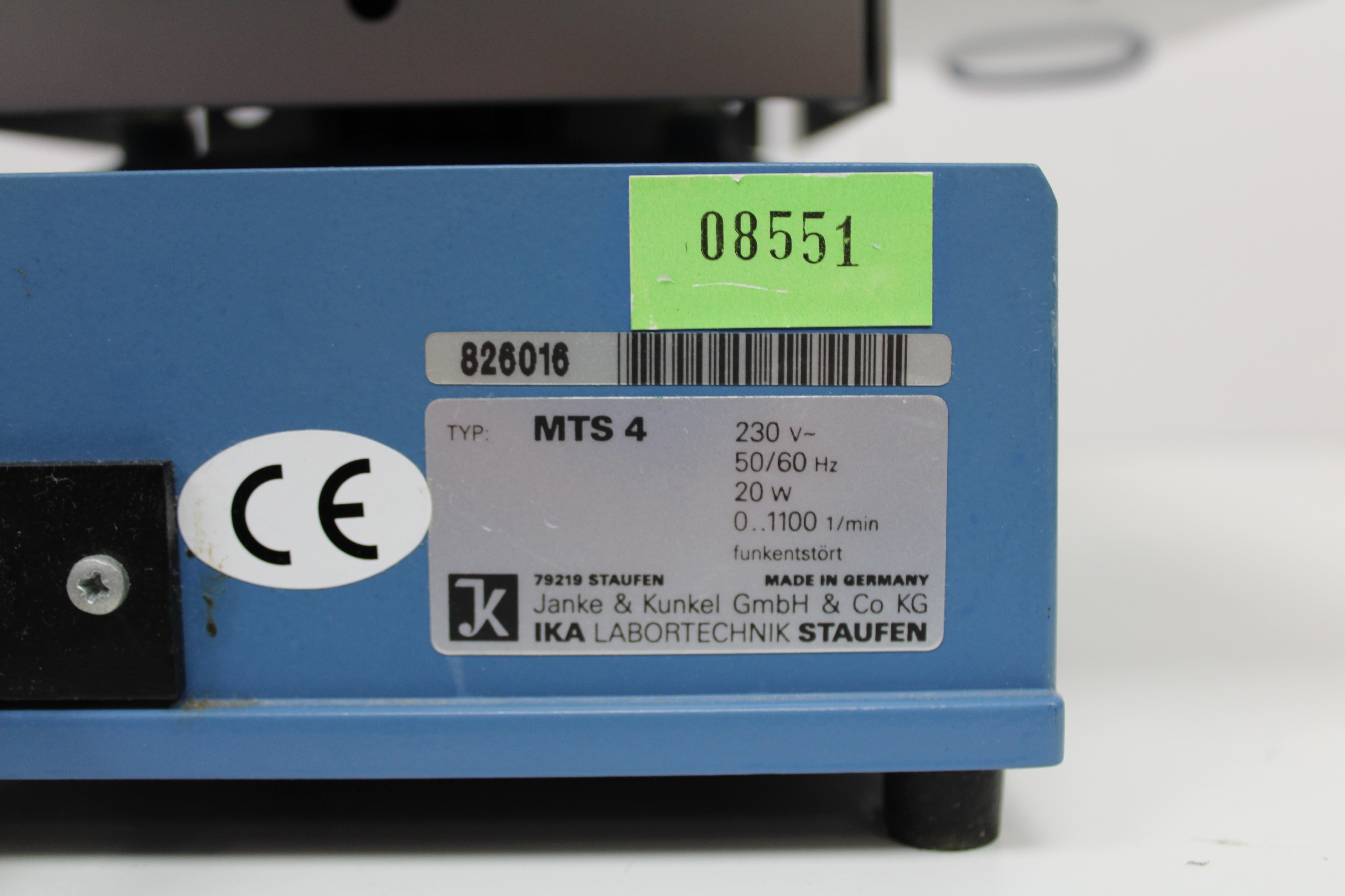 IKA MTS 4 Shaker Homogenizer 1100 RPM Good Condition Germany Origin