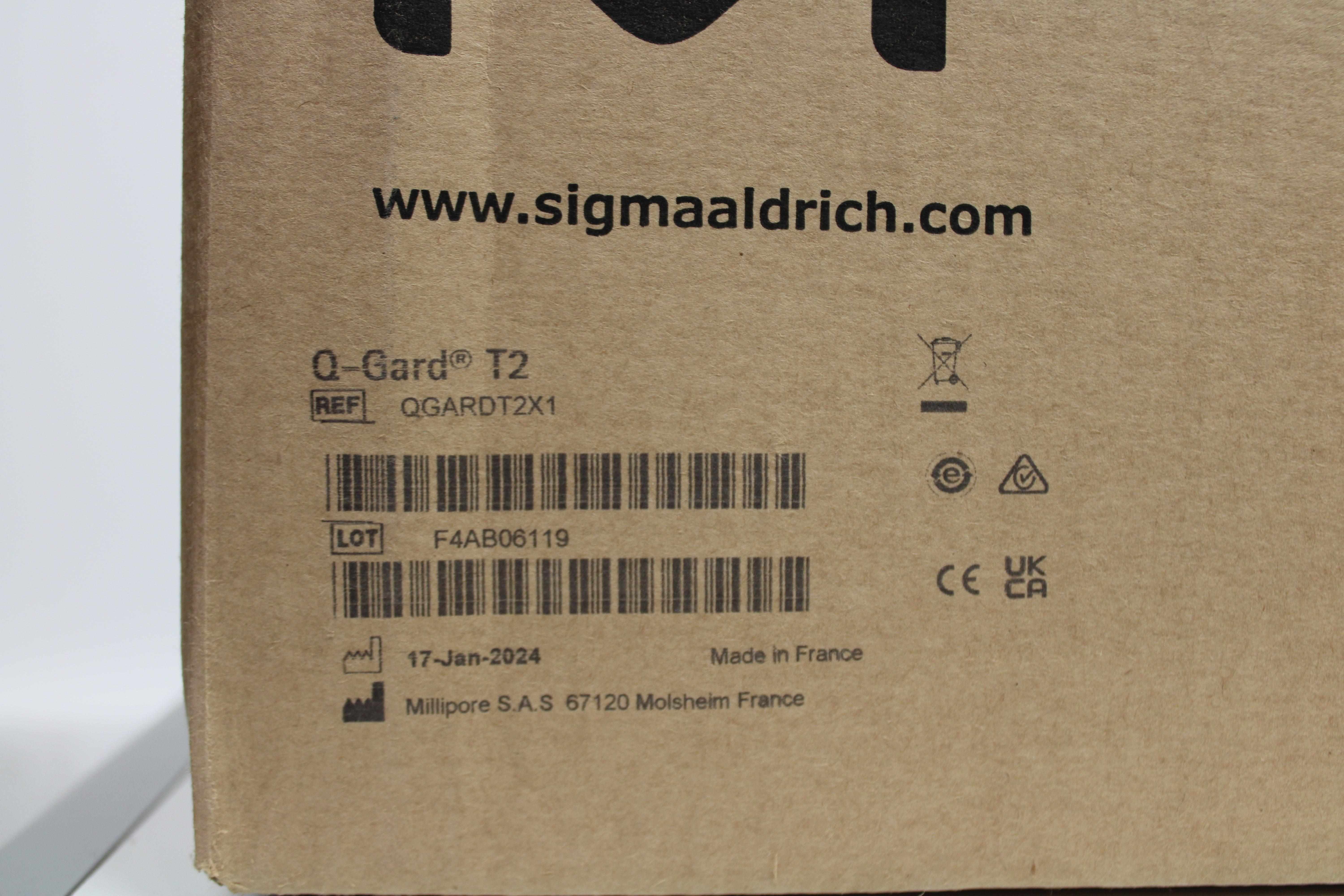 Milli-Q QGARDT2X1 Q-Gard T2 Water Purification Cartridge 2024 France