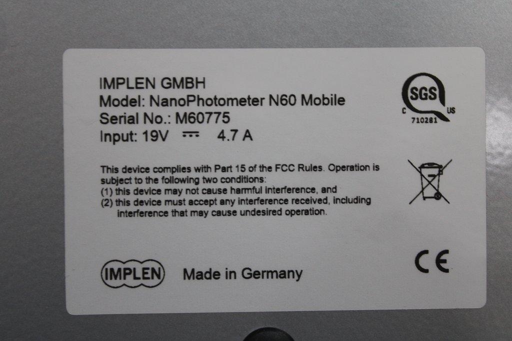 Implen NanoPhotometer N60 Multi-mode UV-Vis Protein Analyzer 200-900nm