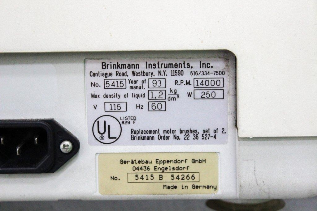 Eppendorf 5415 C Microcentrifuge Benchtop with Rotor 14,000 RPM 120V Germany