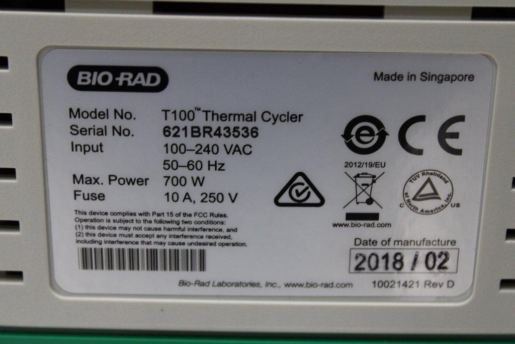 Bio-Rad T100 Thermal Cycler PCR 4100C Gradient Touchscreen 96-Well Plate Use