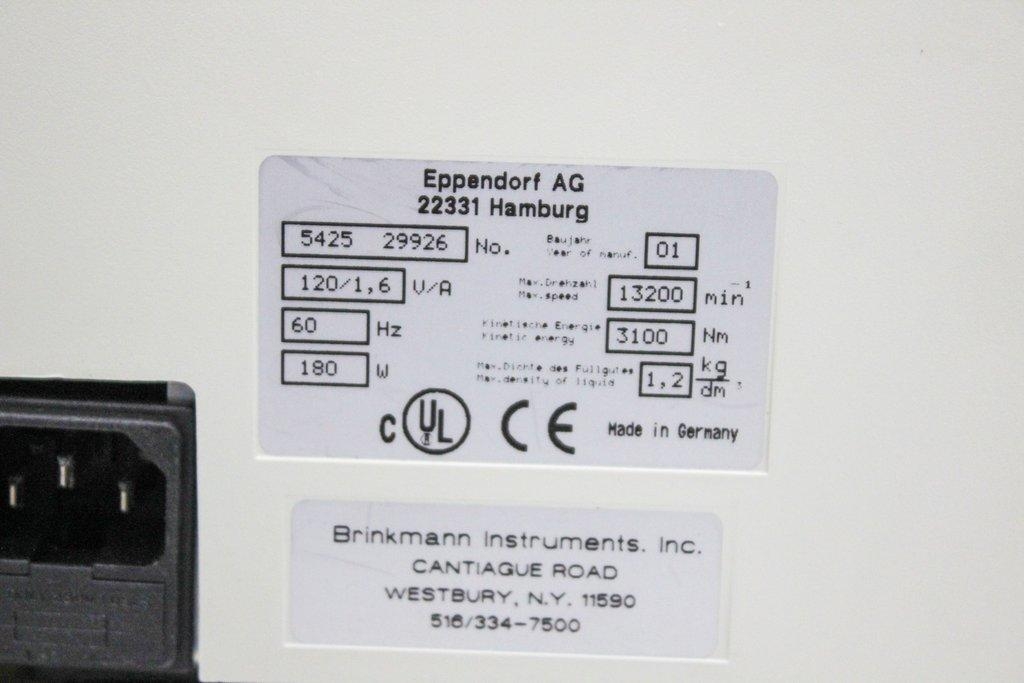 Eppendorf 5415 D Microcentrifuge Benchtop 13000 RPM Rotor Preowned Germany