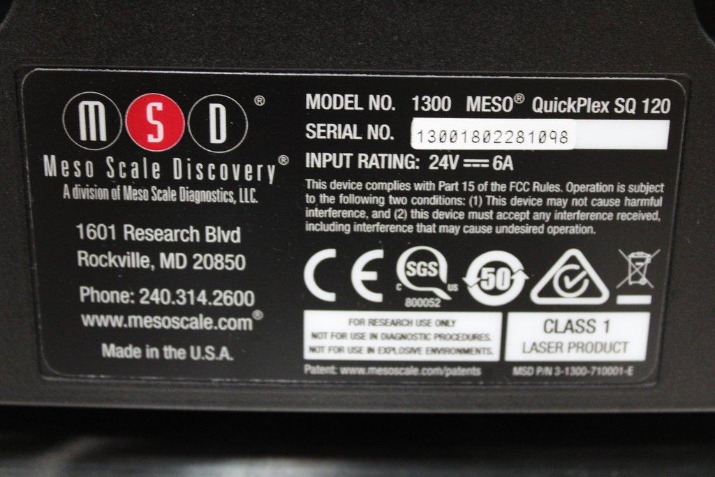 Meso 1300 QuickPlex SQ 120 Analyzer Immunoassay Electrochemiluminescence