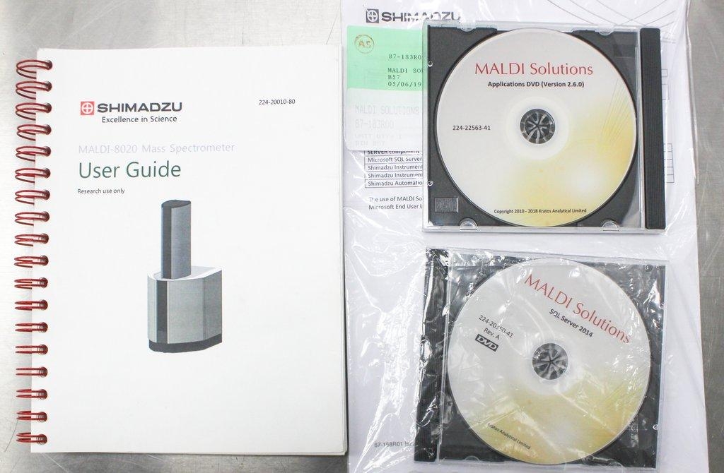 Shimadzu MALDI-8020 Mass Spectrometer Benchtop MALDI-TOF Includes Software